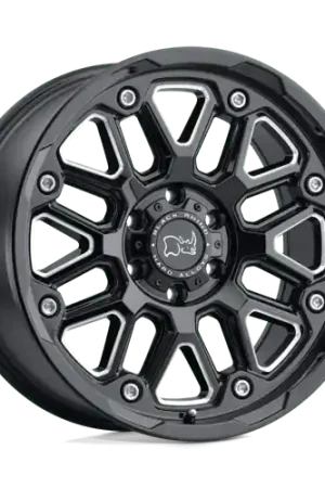 Best Seller Black Rhino HOLLISTER 6X139.7 18X9.5 -18 GLOSS BLACK W/ MILLED SPOKES