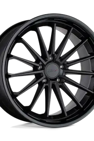 TSW MARINA 5X114.3 19X8.5 +40 MATTE BLACK W/ GLOSS BLACK LIP In Demand