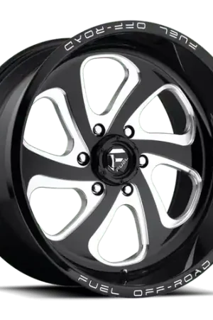 Fuel 1PC D587 FLOW 8X170 20X10 -18 GLOSS BLACK MILLED Fast Shipping