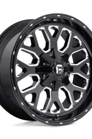Fuel 1PC D588 TITAN 8X170 20X10 -18 GLOSS BLACK MILLED Warranty Included