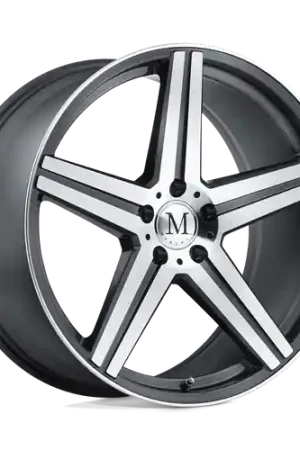 Mandrus ESTRELLA 5X112 19X9.5 +50 GUNMETAL W/ MIRROR CUT FACE & LIP In Demand