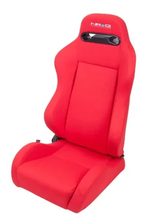 NRG Innovations Type-R Cloth Sport Seat Red w/ Red Stitch w/ logo - Universal Cheap