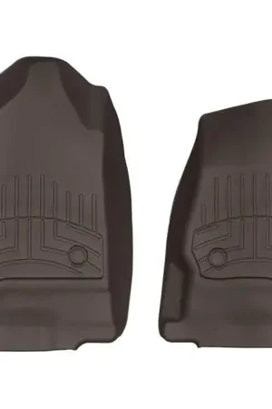 Grab Now WeatherTech 14+ Chevy Silverado (Crew Cab / Double Cab) Front FloorLiners - Cocoa