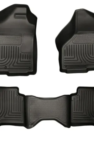 Deal Husky Liners 09-12 Dodge Ram 1500 Quad Cab WeatherBeater Black Front & Second Seat Floor Liner