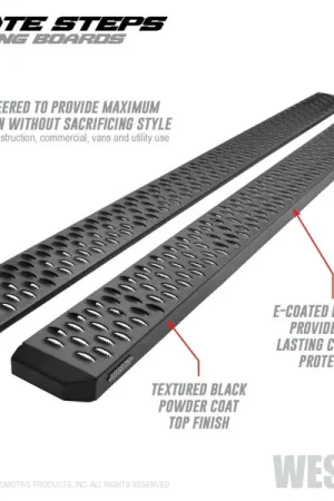 Must Have Westin Grate Steps Running Boards 83 in - Textured Black