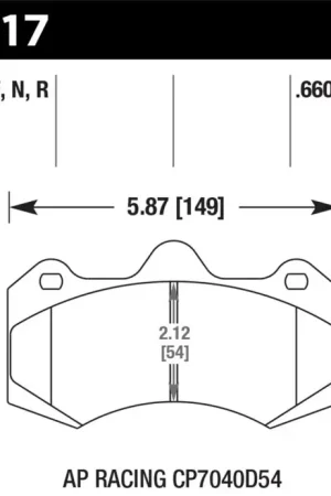 Bulk Order Hawk AP Racing CP7040D54 HPS 5.0 Brake Pads