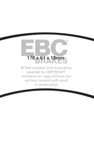 Trusted Brand EBC 06-09 Chrysler Aspen 4.7 Extra Duty Front Brake Pads