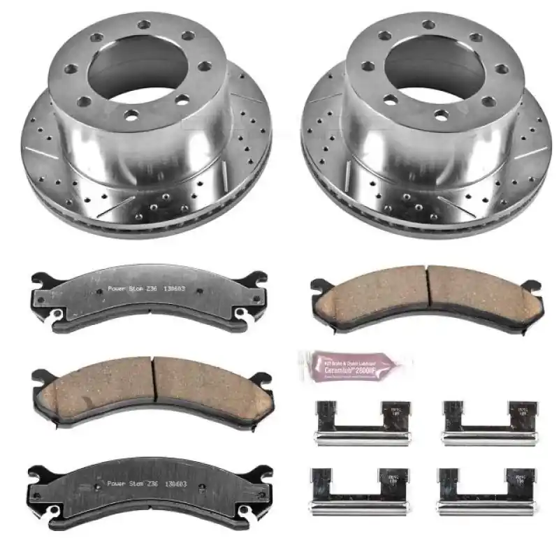Hassle-Free Returns Power Stop 01-06 Chevrolet Silverado 3500 Rear Z36 Truck & Tow Brake Kit