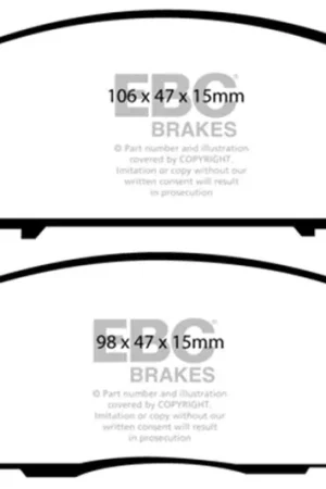 EBC 99-02 Toyota MR2 1.8 Ultimax2 Rear Brake Pads Price Drop
