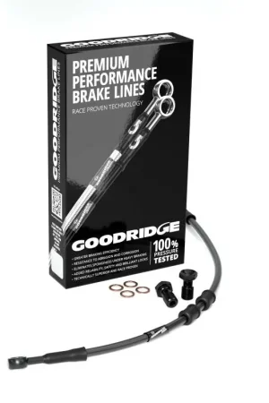 Special Discount Goodridge 2011 HD FLSTFB (w/ABS ) -2in Black Brake Line Kit w/Black Fittings