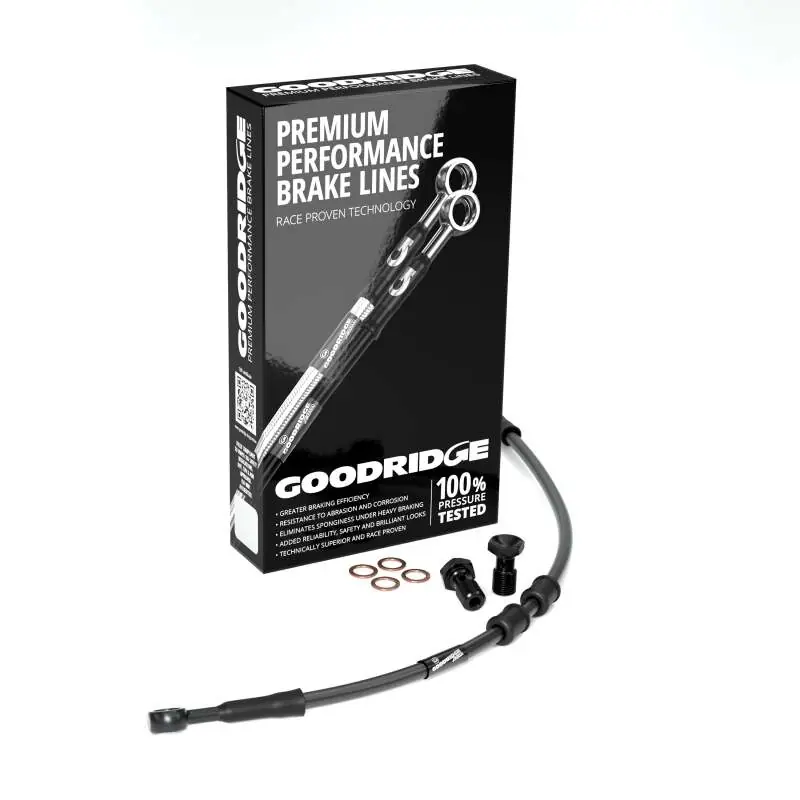 Factory Price Goodridge 12-14 HD FLSTFB Fat Boy Lo (w/ABS) +10in Black Brake Line Kit w/Black Fittings