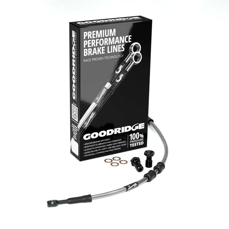Order Now Goodridge 14-22 HD FLH CVO Multi (w/ABS) -2in Clear Brake Line Kit w/Stainless Steel Fittings