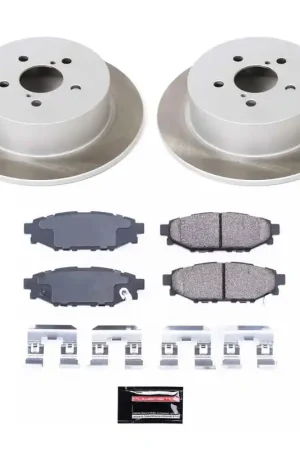 Power Stop 05-09 Subaru Outback Rear Semi-Coated Rotor Kit Handmade