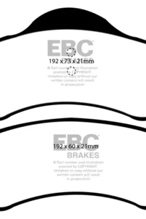 Same Day Shipping EBC 99 Dodge Dakota 2WD 2.5 Ultimax2 Front Brake Pads