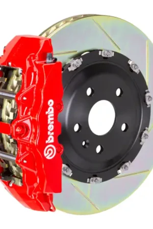 Brembo 17-20 RS3 Sedan Front GT BBK 6 Piston Cast 380x34 2pc Rotor Slotted Type-1-Red Express Delivery