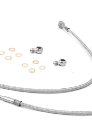 Rugged Ridge Front Brake Hoses Stainless 97-06 Jeep Wrangler TJ Latest