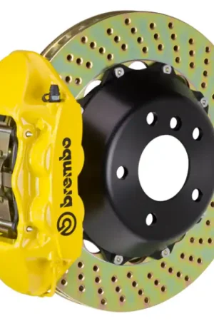Low Price Brembo 12-16 991.1 C2 Rear GT BBK 4 Piston Cast 380x28 2pc Rotor Drilled-Yellow