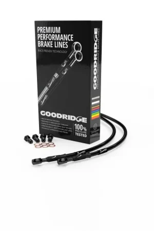 Goodridge 15-23 Harley-Davidson FLTRX/FLTRXS (w/ABS) Black Front Brake Line w/Black Fitting Exclusive Offer