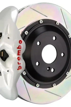 Brembo 05-11 G55/12-18 G63/G65 AMG Rear GT BBK 4 Piston Cast 380x28 2pc Rotor Slotted Type1-White Viral