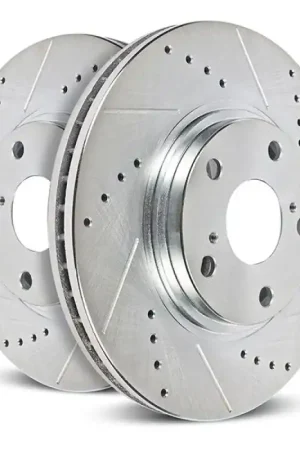 Warranty Included Power Stop 21-23 Ford Mustang Front Drilled & Slotted Rotor (Pair)