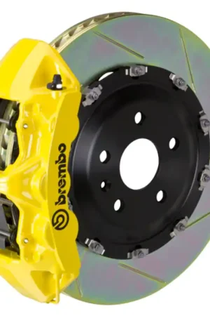 Brembo 20+ Corvette C8/C8 Z51 Front GT BBK 6 Piston Cast 380x34 2pc Rotor Slotted Type-1- Yellow Bulk Order