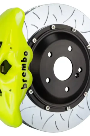 Brembo 20+ 992 C2S (Excl PSCB/PCCB) Fr GT BBK 6Pis Cast 380x34 2pc Rtr Slot Type3-Fluo. Yellow Certified