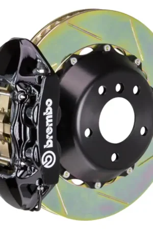 Brembo 05-13 Range Rover Sport Rear GT BBK 4 Piston Cast 380x28 2pc Rotor Slotted Type1-Black Final Sale