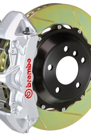 Secure Checkout Brembo 14+ Q50/Q50S (Excl. AWD) Front GT BBK 6 Piston Cast 380x32 2pc Rotor Slotted Type-1-Silver