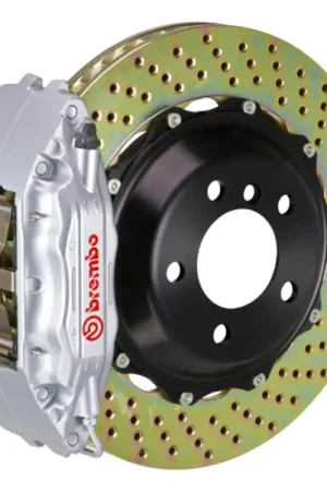 Brembo 89-94 Carrera/90-94 Carrera Front GT BBK 4 Piston Cast 2pc 355x32 2pc Rotor Drilled-Silver Latest