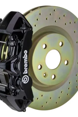 Brembo 05-14 Mustang GT Excl non-ABS Equipped Fr GT BBK 6Pist Cast 355x32 1pc Rtr Drill-Black Factory Price