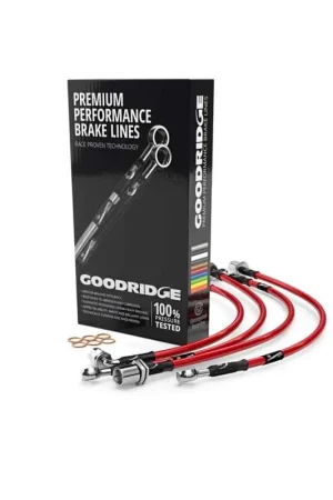 Goodridge 05-14 Ford Mustang (w/ABS) Stainless Steel Brake Lines - Red Trusted Brand