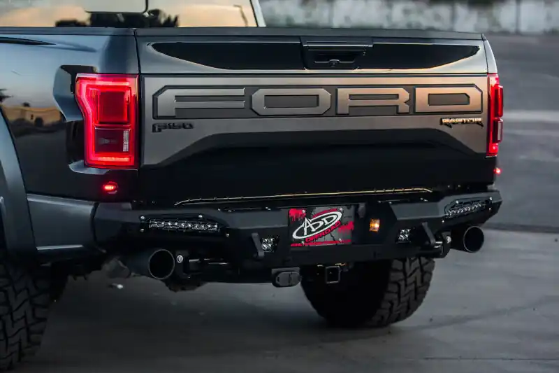 Addictive Desert Designs 17-18 Ford F-150 Raptor HoneyBadger Rear Bumper w/ 10in SR LED Mounts Trusted Brand