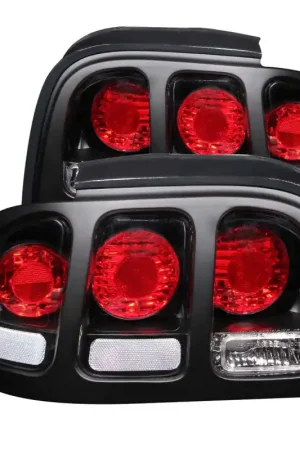 ANZO 1994-1998 Ford Mustang Taillights Black Fast Shipping