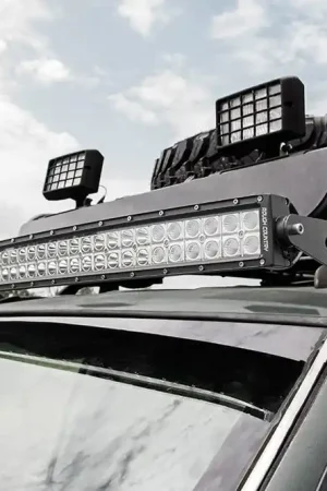 Jeep 50 Inch Curved LED Light Bar Upper Windshield Mounts 93-98 ZJ Grand Cherokee Rough Country While Supplies Last