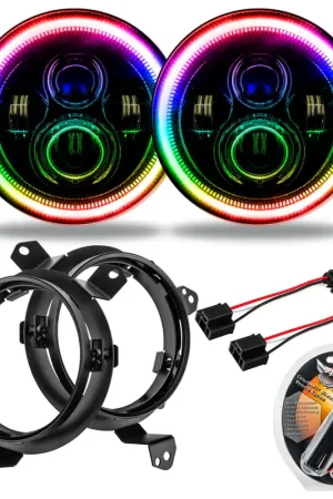 7 in. High Powered LED Headlights, ColorSHIFT, Pair One Day Deal