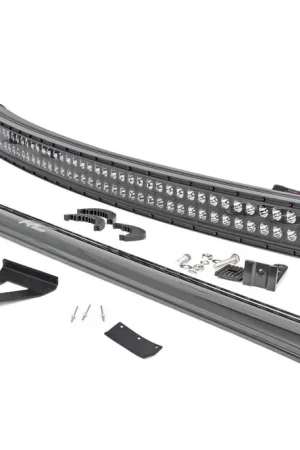 Low Price Jeep 50-inch Black Series Curved LED Light Bar Upper Windshield Kit 84-01 Jeep XJ Cherokee Rough Country