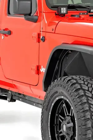 Free Delivery High Clearance LED Flat Fender Flare Kit UV Treated Jeep Wrangler JL (18-23) Rough Country