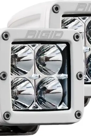 Budget D-Series PRO LED Light, Flood Optic, Surface Mount, White Housing, Pair