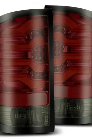 AlphaRex 14-18 GMC Sierra 1500 PRO-Series LED Tail Lights Red Smoke Genuine