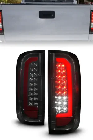 ANZO 15-21 Chevrolet Colorado Full LED Tail Lights w/ Red Lightbar Black Housing Smoke Lens Original