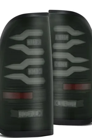 AlphaRex 97-03 Ford F150 / 99-16 Ford F250/F350/F450/F550 LUXX-Series LED Tail Lights - Black No Minimum Order