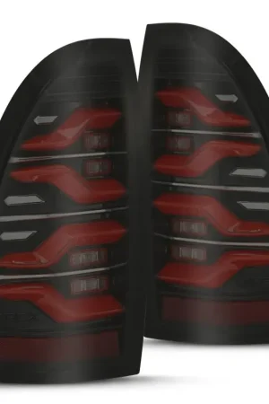 Instant Buy AlphaRex 05-15 Toyota Tacoma LUXX LED Taillights Blk/Red w/Activ Light/Seq Signal