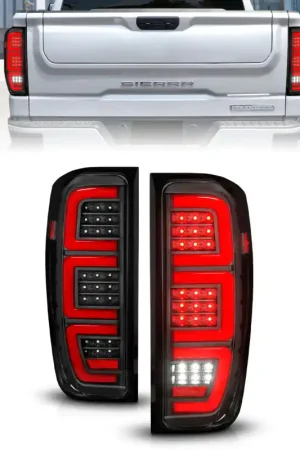 Buy Online ANZO 19-23 GMC Sierra 1500/2500HD/3500HD Black Replacement Full LED Bar Tail Light