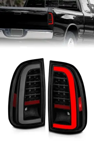 ANZO 00-06 Toyota Tundra (Std. Bed/Reg Cab) LED Taillights w/Light Bar Black Housing Smoke Lens Money Back Guarantee