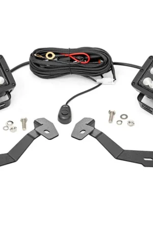 Affordable LED Light Kit | Ditch Mount | 2" Black Pair | Flood | Ram 1500 2WD/4WD (19-26)