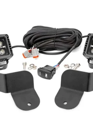 Exclusive Polaris Dual LED Cube Kit Black Series w/White DRL 16-20 General Rough Country