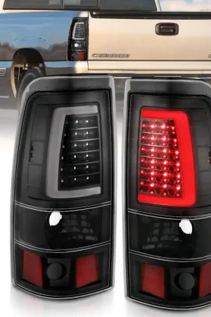 ANZO 2003-2006 Chevy Silverado 1500 LED Taillights Plank Style Black w/Clear Lens New Release