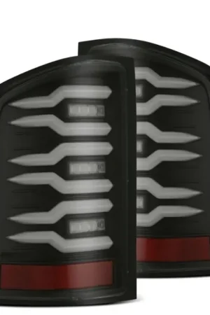 Hassle-Free Returns AlphaRex 07-14 Chevrolet Silverado 1500/2500HD/3500HD Luxx-Series LED Tail Lights Blk w/Smoked Lens