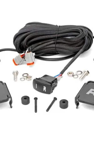 Jeep 2 Inch LED Cube Easy-Mount Kit 18-20 Wrangler JL 20-Up Gladiator-Black Series w/Amber DRL  Rough Country Holiday Sale