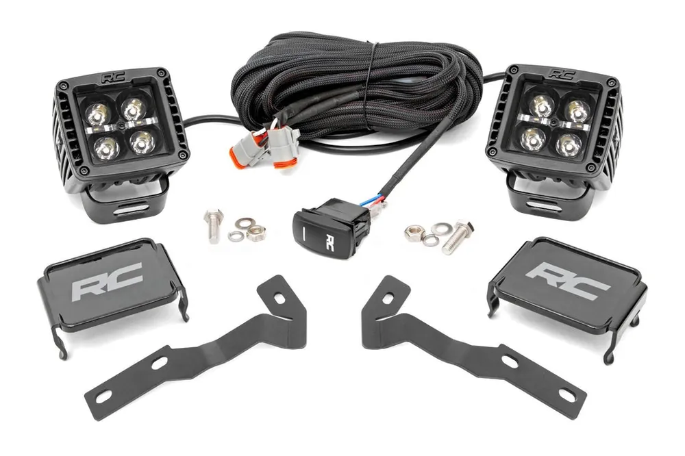 LED Light Kit | Ditch Mount | 2" Black Pair | White DRL | Toyota Tacoma (16-23) Trusted Brand
